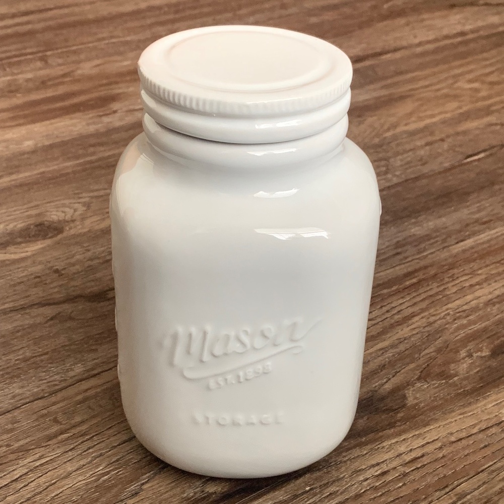 Tabletop Gallery White Mason Lidded Jar